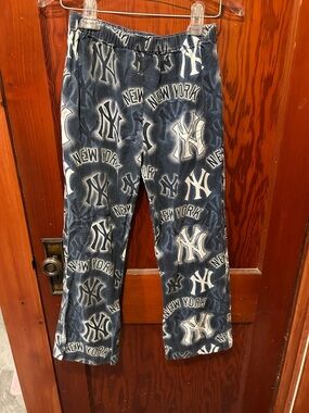 Handmade blue New York Yankees pj pants with pockets